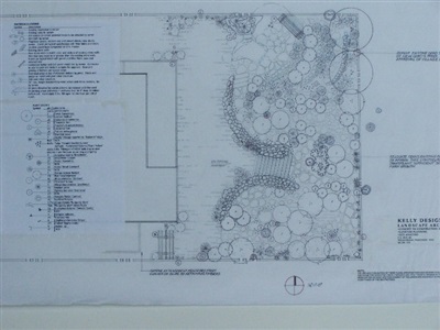 Second in a series of conceptual plans for planting, grading, and stormwater management, small private residence.