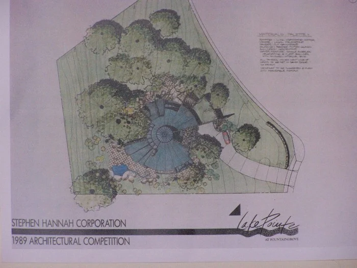 architectural landscape design colored print