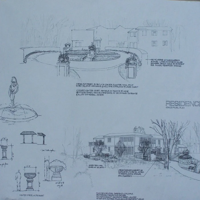 architectural landscape design print residence conceptual plan