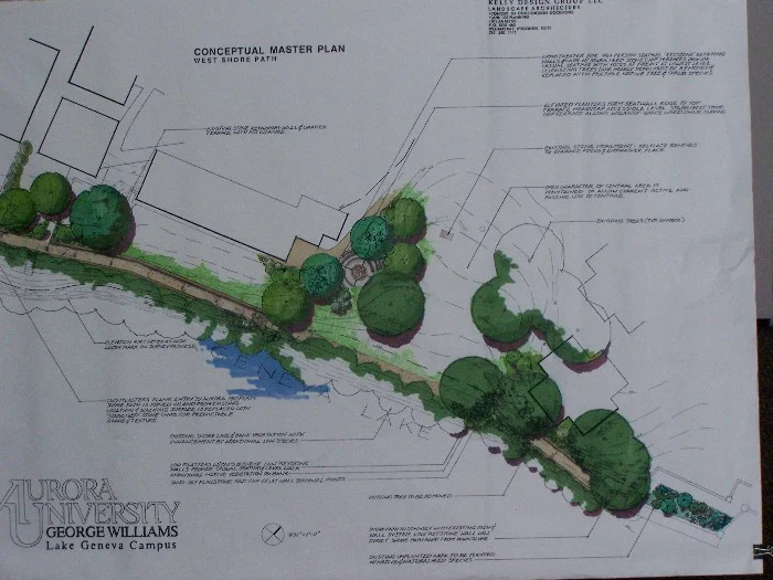 architectural landscape design colored print