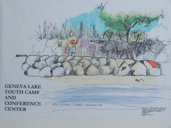 architectural landscape design print Youth Conference Center