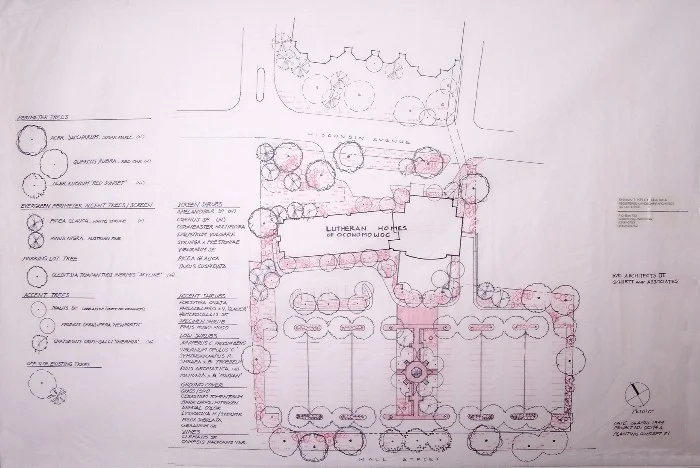 architectural landscape design colored print