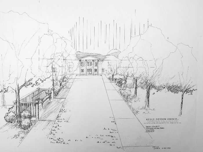 architectural landscape design print