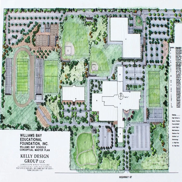 architectural landscape design colored print