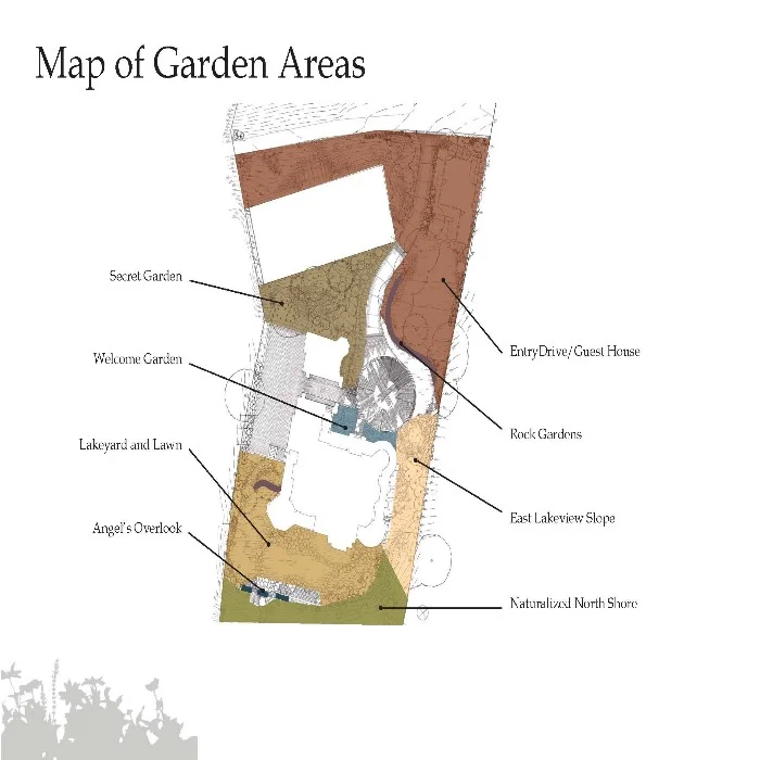 architectural landscape design colored print