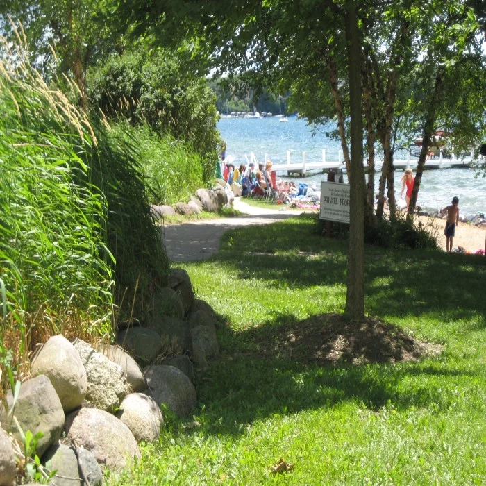 private beach