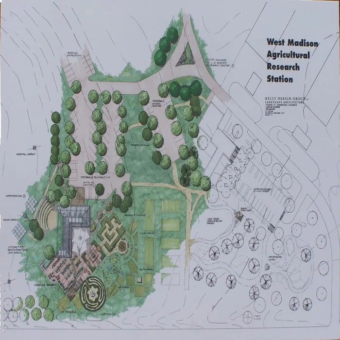 architectural landscape design colored print
